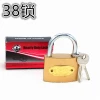 50 imitation copper padlock three keys 38 32 25 75 Student padlock door lock wholesale from 2 yuan to over 2 yuan Specification image